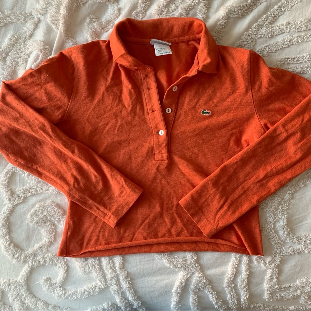 Orange Lacoste Polo